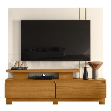 Imagem de Estante Painel Para TV 75 Pol 183cm Luara Z10 Off/Cinamomo - Mpozenato