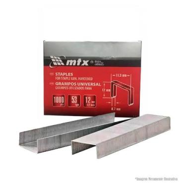 Imagem de Grampos para Grampeador 106 de 12mm c/ 1000 PÇS 411229 MTX