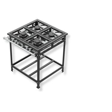 Imagem de Fogão Industrial 4 Bocas 30x30 P7 Leona