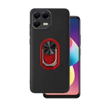 Imagem de DAMONDY Capa fina T-Mobile Revvl 8 Pro 5G com suporte de 360 anéis para T-Mobile Revvl 8 Pro - Vermelho