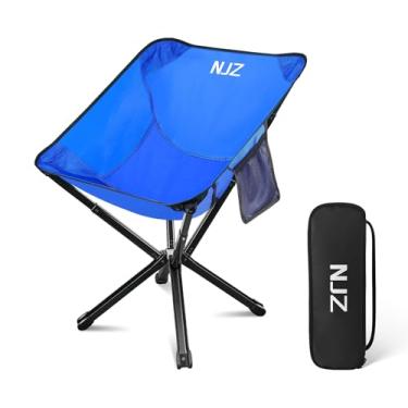 Imagem de NJZ Cadeira de acampamento portátil, cadeira de mochila ultraleve com bolsa de armazenamento, cadeira de acampamento compacta para aventuras ao ar livre, caminhadas, piquenique, pesca, praia,