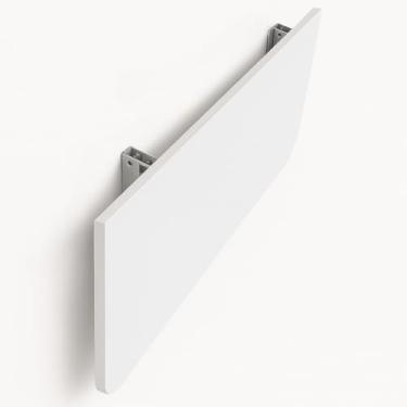 Imagem de Mesa Dobravel Retratil de Parede Suspensa Borda Redonda 90Cm 100Cm 120Cm Para Banheiro Quarto Sala Cozinha