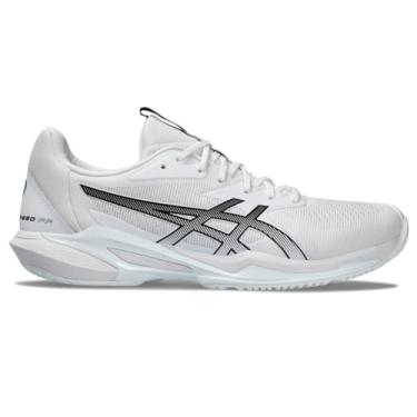 Imagem de ASICS Tênis masculino Solution Speed FlyteFoam 3 Clay, Branco/preto, 37