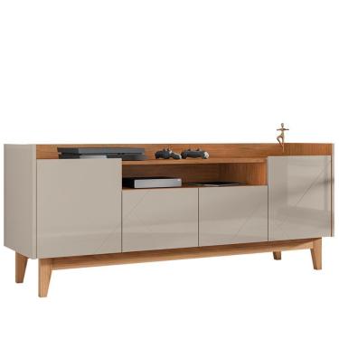 Imagem de Rack 4 Portas Para Tv 60 Polegadas 011071 Off White Cedro Dcasa Off White Cedro