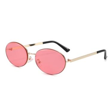 Imagem de Óculos de sol simples, retrô e estilosos. Leves, elegantes e luxuosos, oferecem proteção solar. (ROSA)