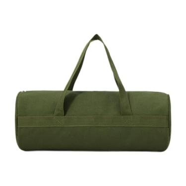Imagem de UGPLM Bolsa organizadora de lona para estacas de barraca, grampos de fixação no solo, com alças, para ferramentas de camping e equipamentos de trilha, Verde