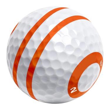 Imagem de Bolas de golfe para homens | Bola de golfe para prática de alta visibilidade com linhas laranja - suprimentos de treinamento de balanço, acessórios esportivos para quintal interno