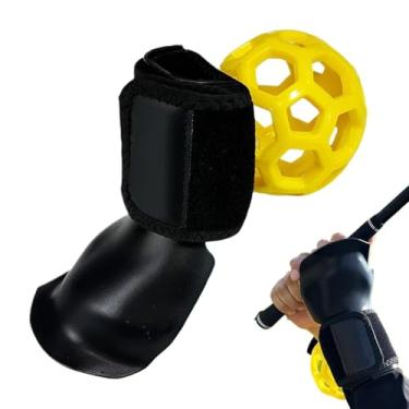 Imagem de Bola de auxílio de treinamento de golfe para mão esquerda, corretor de postura de balanço de golfe, auxílio de treinamento de pulso de golfe, corretor de postura de swing para treinador de pulso de