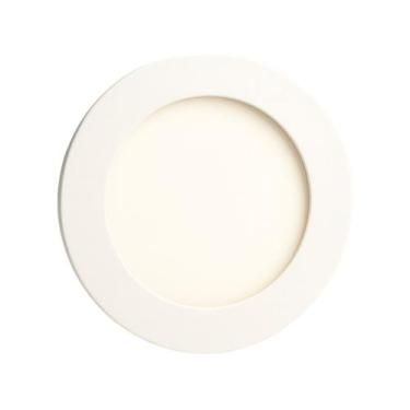 Imagem de Painel Redondo Embutir LED Luz Branco Neutro 4000k 6W Bivolt Iluminaçã