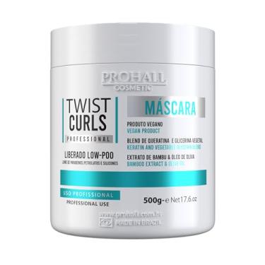 Imagem de Máscara para Cabelo Prohall Twist Curls 500g - Definição de Cachos, Hidratação Profunda e Brilho - Creme Capilar Anti Frizz