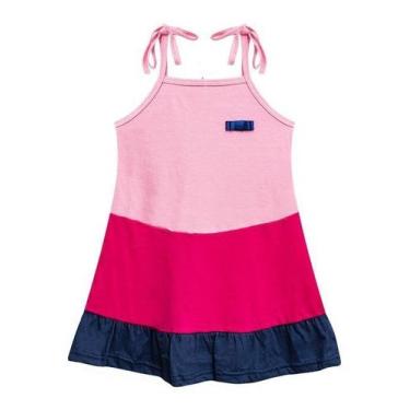 Imagem de Vestido Infantil Basic De Lacinho - Gody, 10, Rosa claro