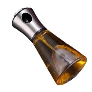 Imagem de Pulverizador de Azeite - 200ml Doseador de Vidro para Porções Controladas,em Aço para Óleo Vegetal - Para Cozinha Churrasco Assar Fritar Pão Carne Bife Legumes