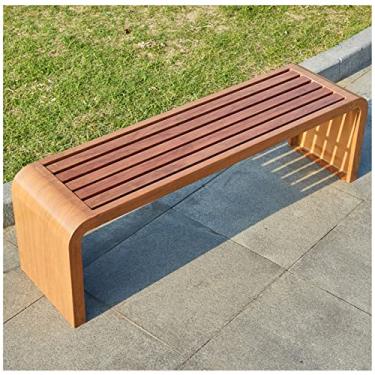 Imagem de Bancos de jardim para ambientes externos, à prova de intempéries, bancos de metal, bancos externos à prova de intempéries, bancos de varanda frontal ao ar livre para jardim, varanda, parque, lounge