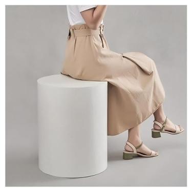 Imagem de Suporte de pedestal de exibição redondo - Cilindro portátil de 30 x 110 cm para mesa de sobremesa de casamento, vitrines de eventos, expositores de lojas de roupas, adereços de decoração de festa