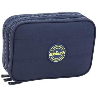 Imagem de Estojo 3 Divisórias Organizador de Lápis Caneta Material Escolar Resis