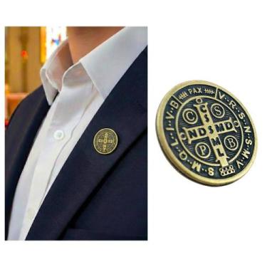 Imagem de Broche Boton Medalha de São Bento - FORNECEDOR 3