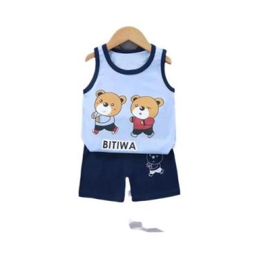 Imagem de Conjuntos De Pijamas De Algodão Para Meninos E Meninas Com Estampa De 