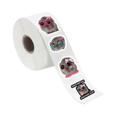 Imagem de 500 Adesivos Vintage De Hamster Triste Para Scrapbook, Laptop, Bagagem