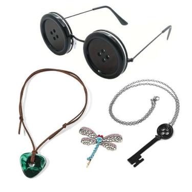 Imagem de Kit Presilha Libelula E Colares Coraline Itens Do Filme - Acessórios C