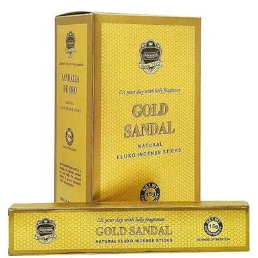 Imagem de Incenso Anand Massala Gold Sandal, Fragrância de Sândalo, Linha Tradic
