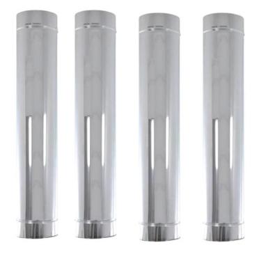 Imagem de Kit Chaminé Duto 6 Polegadas Inox 430 Brilhante 4 unidades - INOX LAUR