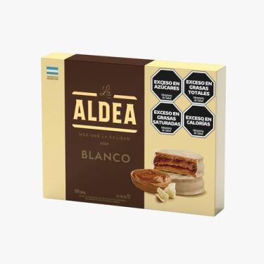 Imagem de Alfajor Argentino La Aldea chocolate branco caixa com 6 unidades