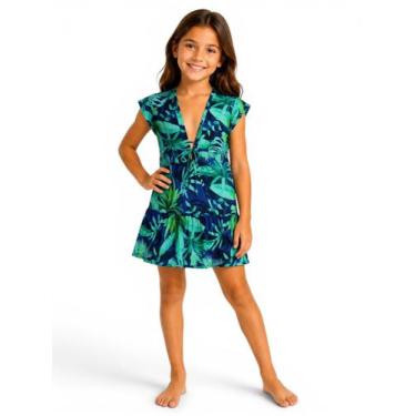 Imagem de Saida De Praia Infantil Estampado Com proteção UV Moda Verão - Corpo d
