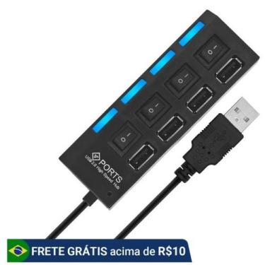 Imagem de HUB USB 2.0 Com 4 Portas USB Chaveadas MBTech MB84329