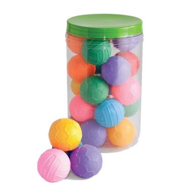 Imagem de Bola De Borracha Frisada Futebol Para Pet 20 Peças