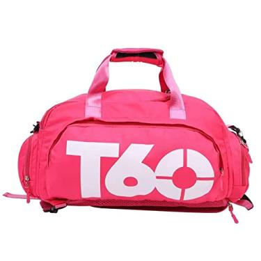Imagem de Bagagem De Viagem, Bolsa Mala T60 Academia Esportes Porta, Bolsa Esportiva Bolsa De Ginástica, Bolsa Treino Cross Bag Mala Viagem (Rosa escuro)