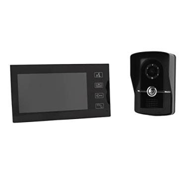 Imagem de Campainha visual de interfone, 16 campainhas tela LCD de alta definição 100V-240V vídeo porteiro campainha de escritório monitor de campainha função de interfone Plugue dos EUA