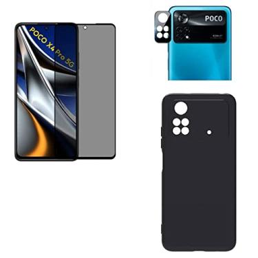Imagem de Capa Anti Impacto Aveludada + Pelicula Anti Spy + Pel Câmera Para Xiaomi POCO X4 Pro 5G (X4 Pro 5G)