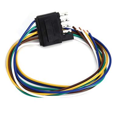 Imagem de Qiilu Plugue Duokon, plugue plano de 5 pinos, plugue de 5 vias, liso, extensão de cabos, plugue conector de 63,5 cm