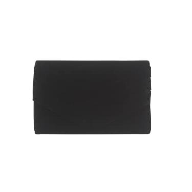 Imagem de JAMBHALA Bolsa Elegante Envelope de Camurça Para Noite Para Festa de Casamento Coquetel Feminino (preto)