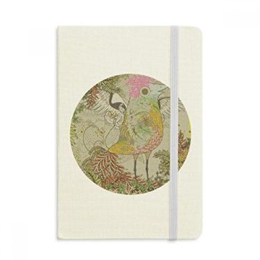 Imagem de Caderno de flores com asas de pássaro Ukiyo-e Japão, capa dura oficial, diário clássico