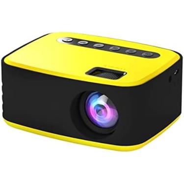 Imagem de Projetor Com Alto-falante 1080P Compatível Mini Projetor De Filme Portátil Projetor De Vídeo Compatível Com TV Stick Smartphone HDMI USB AV Para Cinema Em Casa E Filmes Ao Ar Livre,Amarelo,incompa