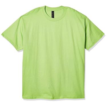 Imagem de Hanes Camiseta unissex, camiseta clássica de algodão gola redonda Beefy, lima, M