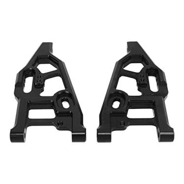 Imagem de Braço Oscilante Frontal Inferior RC, 2 Unidades de Peso Leve, Cor Vibrante, Braço Oscilante Frontal Inferior, Liga de Alumínio para Carro RC 1/8 (Preto)