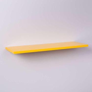 Imagem de Prateleira Crie Fácil Amarela 60 X 20cm Com Suporte Invisível - Mercad