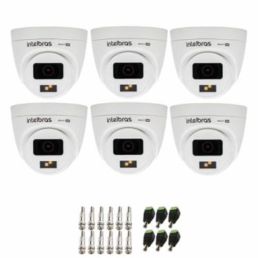 Imagem de Kit 06 Câmeras Intelbras Vhd 1220 D G7 Full Color Interna e Externa com Alta Definição Full Hd 1080p Visão Noturna 20m + Conectores