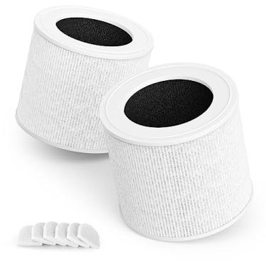 Imagem de Mini filtro de substituição Core com 6 peças extras de óleo essencial, compatível com filtro LEVOIT de núcleo de purificador de ar Mini-RF, filtro HEPA 3 em 1 combinado com pré-filtro e filtro de carvão ativado, pacote com 2