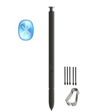 Imagem de Caneta S24 Ultra Stylus (com Bluetooth) de substituição para Samsung Galaxy S24 Ultra 5G Todas as versões, caneta sensível ao toque + pontas/pontas. (titânio preto/S24 Ultra)