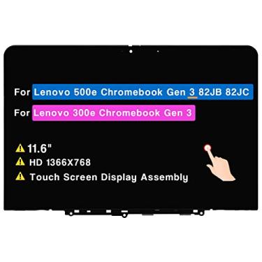 Imagem de Tela de substituição para Lenovo 500e ChroMebook Gen 3 82JB 82JC 82JB0000US 82JB0001US 82JB0002US 82JB000WUS LCD Touch Screen Display Assembly 29.5 cm HD 1366x768 5D11C95886 5D11M35222 06
