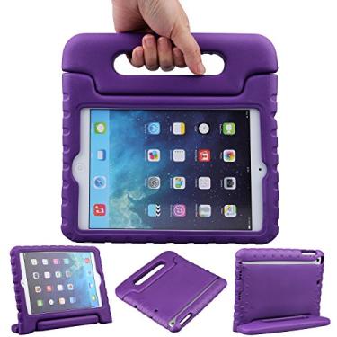 Imagem de Capa infantil LEFON para iPad Mini à prova de choque com alça conversível, leve, super protetora, capa de suporte para Apple iPad Mini 3ª geração/Mini 2/Mini 1 (vermelha), Roxa, for iPad Mini 1/2/3