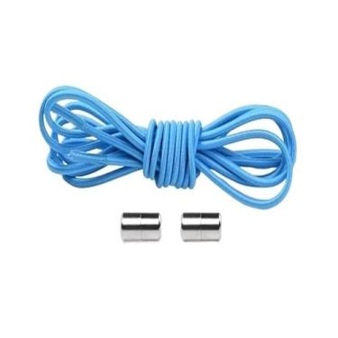 Imagem de No Tie Shoe Laces Shoes Round Shoelaces For Sneakers Rubber Elastic Laces Without Ties Kids Adult Shoe Lace Rubber Bands(Light blue)