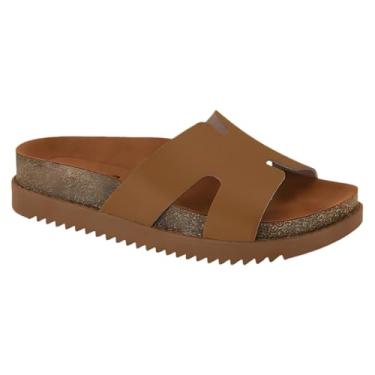 Imagem de Sandalia Papete Moleca Feminina Birk Conforto Original Plataforma Chinelo Camel (Marrom, BR, Adulto, Numérico, 37)