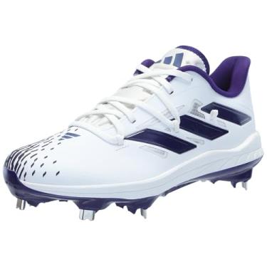 Imagem de adidas Tênis masculino Adizero Afterburner 9, Branco/Team Collegiate Roxo/Branco, 14