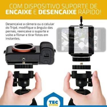 Imagem de Tripé Para Câmera E Celular Flexível 30 Cm Mais Acessórios - original