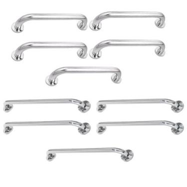 Imagem de Alça de Apoio Barra 40cm 60cm Acessivel Kit 10 Uni Gestante Idoso Segu
