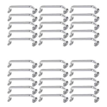 Imagem de Alça de Apoio Barra Inox 50cm Kit 30 Unidades Idoso Acessibilidade Cad